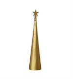 Lübech Living juletræ Creased cone metallic gold højde 37 cm og diameter 8,5 cm - Fransenhome